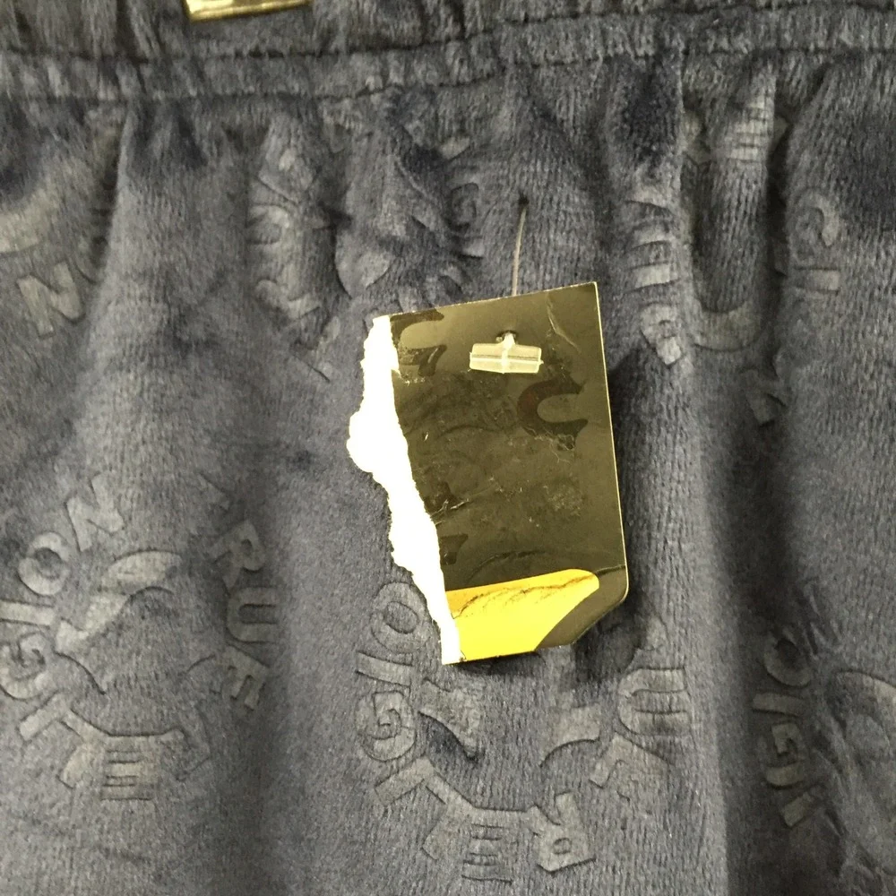 True Religion Mens Navy Blue Fleece Logo Sleepwear‎ Lounge Pants Medium NWT